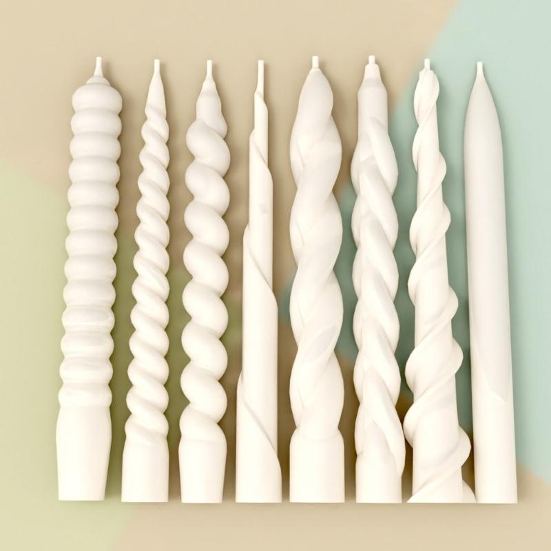 Twisted Rod Candle Molds Handmade Spirals Cylinder Silicone Molds Resins Mould Scented Candle Making Molds DIY Craft