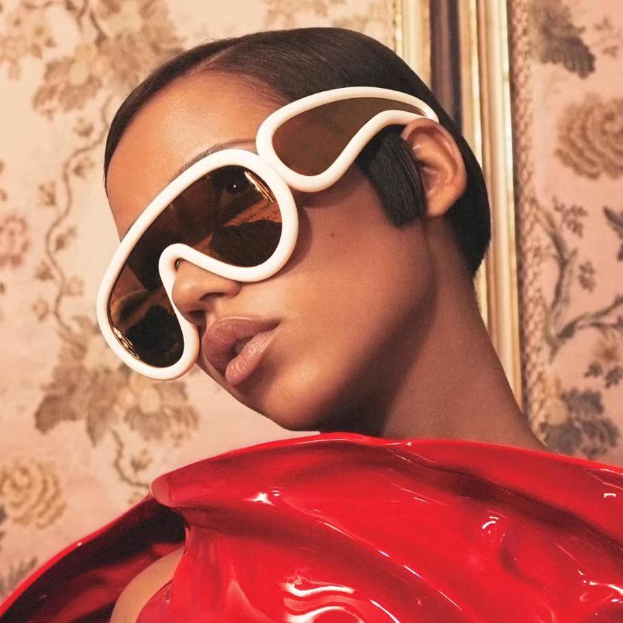 Y2K Vintage Oversized Pilot Sunglasses UV400 Fashion Mirror Shades Trendy Punk Cool Sun Glasses For Women Men