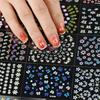 A Set Of 30 Fresh And Cute Small-sized Children's Nail Stickers With Colorful Little Flowers.