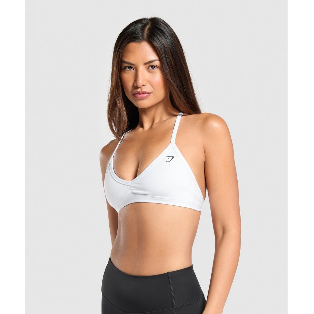 Gymshark Minimal Sports Bra White B3a2j Wbbm