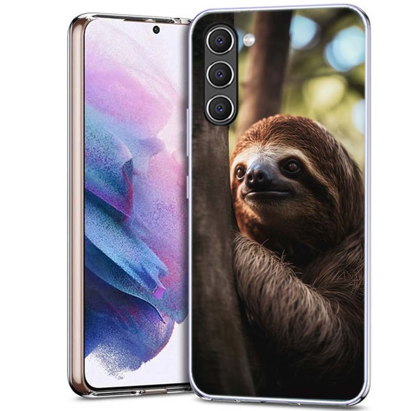 Cute Sloth Phone Case for Samsung A54 A14 A24 A34 A17 A37 A57 A55 A35 A25 A15 A13 A23 A33 A53 A07 A05S A04S A03 A73 Galaxy Note
