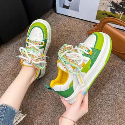 Women Vulcanized Shoes Ladies Lace Up Casual Tennis Shoes Thick Sole Flats Breathable Sneakers Brand Designer Shoes