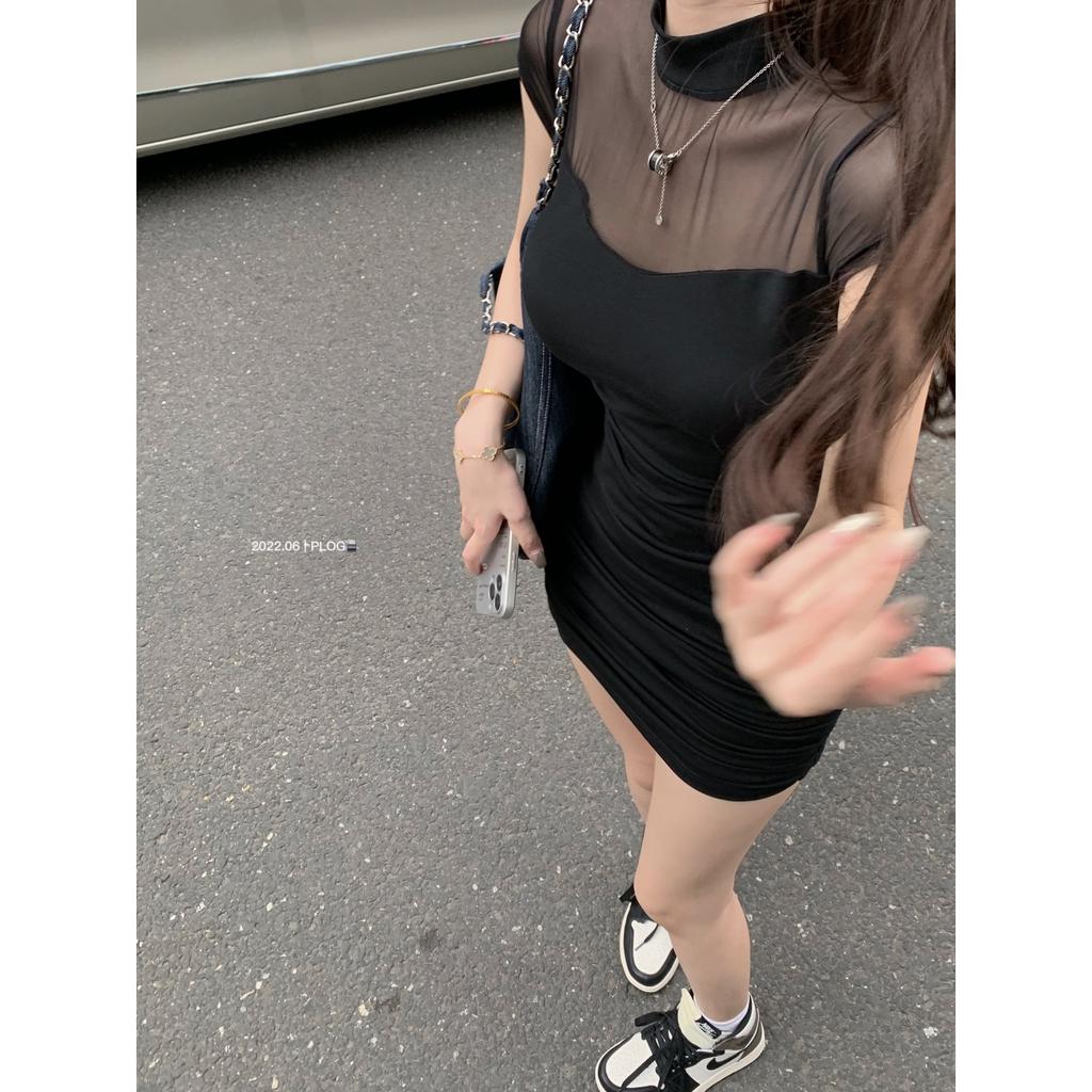 Fat mm sexy and thin Tibetan meat large size female Spice Girl hip wrap dress foreign style pure desire wind slim royal sister short skirt summer