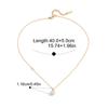 Yori Glass Pearl Geometric Pendant Necklace 18K Gold PVD Plated Popular Daily Classy Waterproof Jewelry Gift Accessory