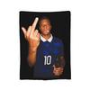 Pipini M-Mbappes Novelty Football  Fleece Throw Blankets Funny  Blankets for Sofa Bedroom Warm Bedroom Quilt,