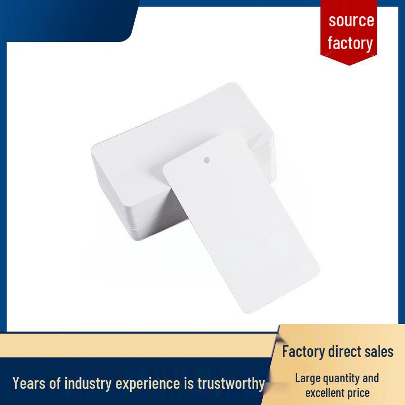 Rectangular White PVC Blank Tags (200 Sheets)