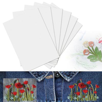 6 arkuszy stabilizatora do haftu papier wodnorozpuszczalny papier transferowy do haftu DIY