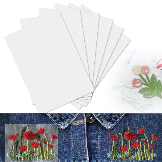 6 Sheets Embroidery Stabilizer Water Soluble Paper DIY Embroidery Transfer Paper