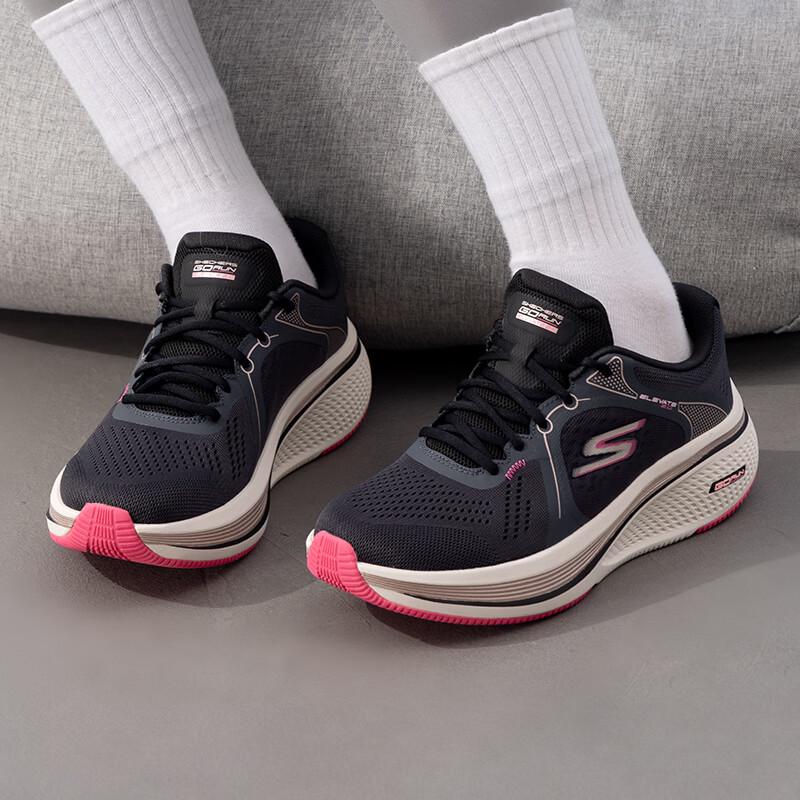Skechers Women s 129005-BKPK Lifestyle Walking Shoes 6.5