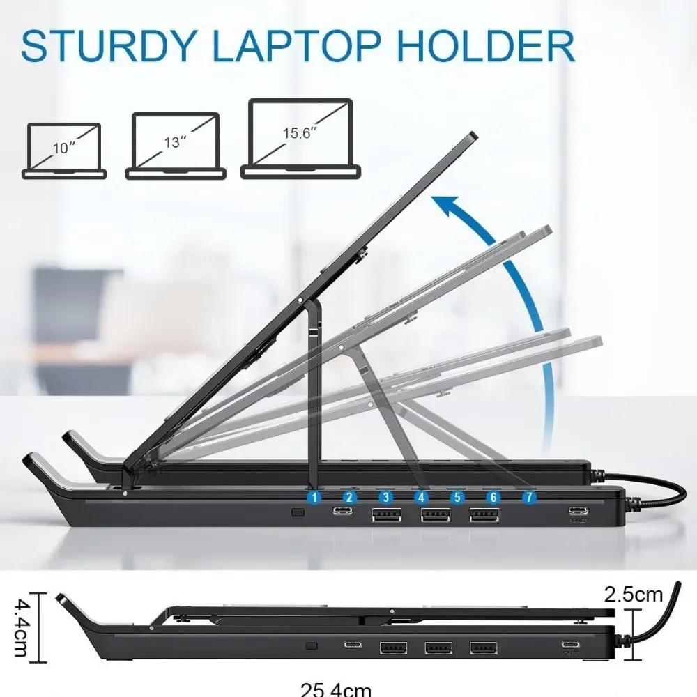 Laptop Stand Portable Bracket Aluminum Alloy For Macbook Folding Adjustable Computer PC Tablet Stand Heat Dissipation Holder