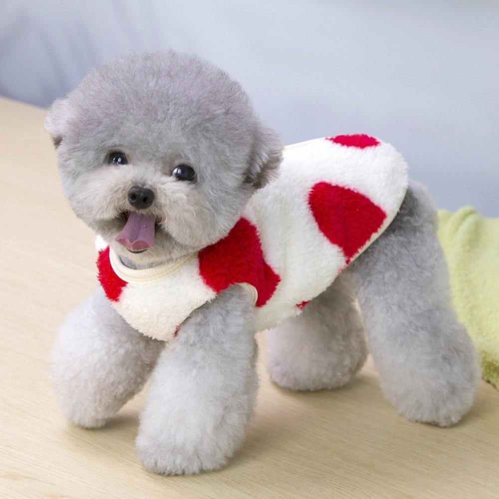 Fleece Material Dog Warm Clothes Easy Wear Thick Pet Sweater Cute Pet Fleece Sweater  Cold Weather