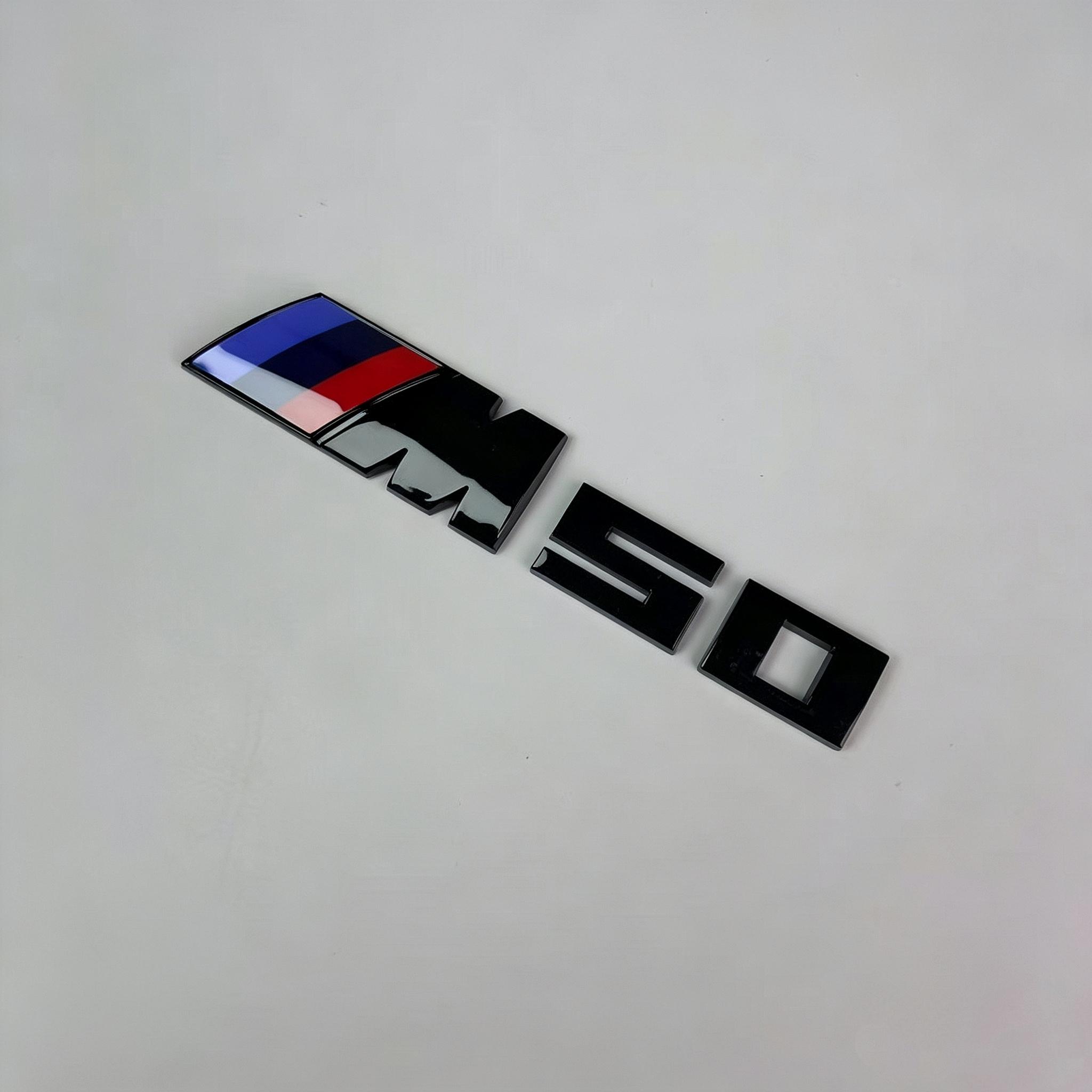 Heck Emblem Buchstaben Aufkleber Für BMW iX3 i4 i7 M50 M60 M70L Auto Heckklappe Logo Aufkleber Auto Außen Styling Zubehör X3 I yp2 gray