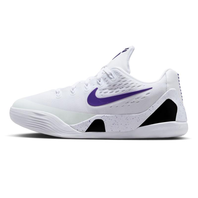 (GS) Nike Kobe 9 EM Low TB White Court Purple Kids FV3607-101 EU 36