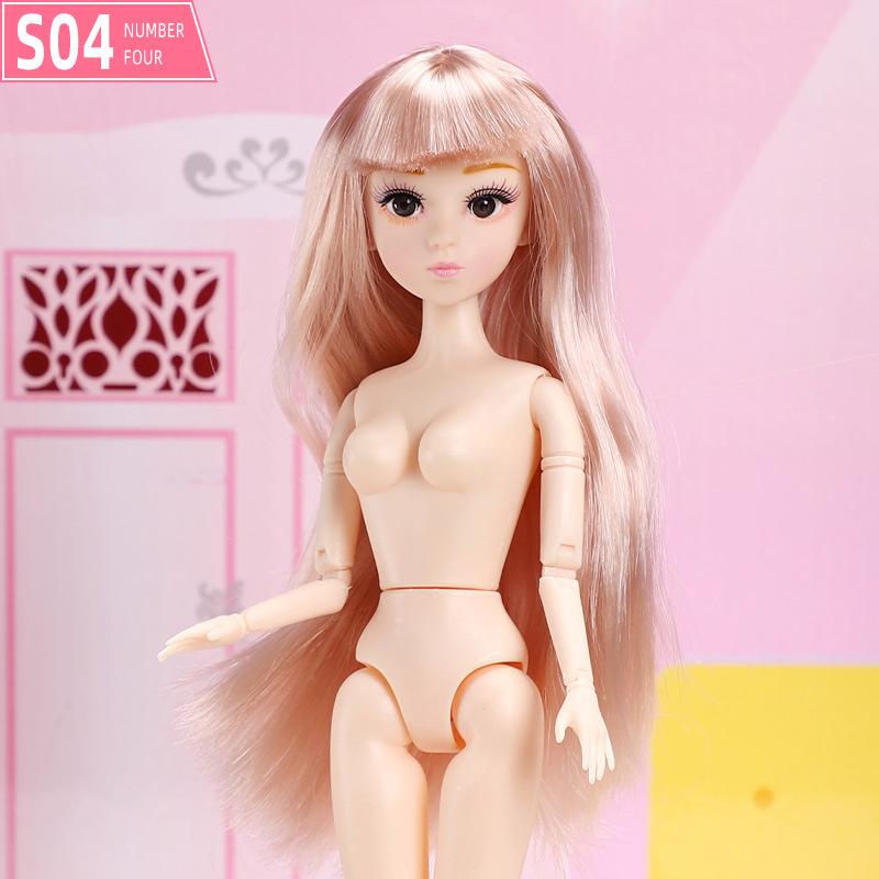 30cm 26Jointed BJD Prinzessin Mädchen Puppe Nackte Körperteile Puppen Mit Haar Kinder Spielzeug Mädchen Puppe