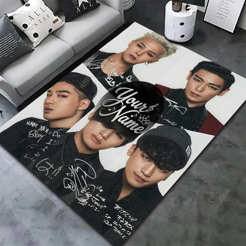 Bigbang Music Custom Name Carpet Rug For Living Room Bedroom Home Sofa Decoration Kids Play Nonslip Floor Mat