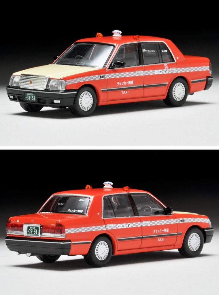 Tomytec Tomica Limited Vintage Neo Scale Toyota Crown Sedan Taxi Checker Cab 1/64 LV-N219b (Finished Product)