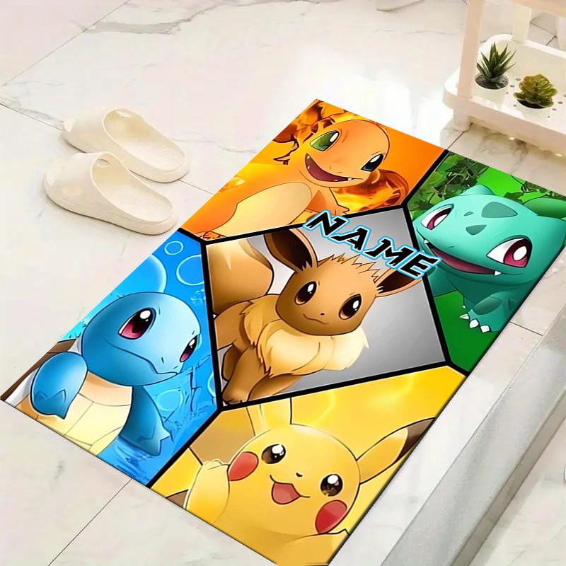 Custom 1Pc Pikachu Heartfelt Friendship Rug Office Carpet Indoor Outdoor Entrance Doormat Nonslip Soft And Comfortable Living Room D2915206
