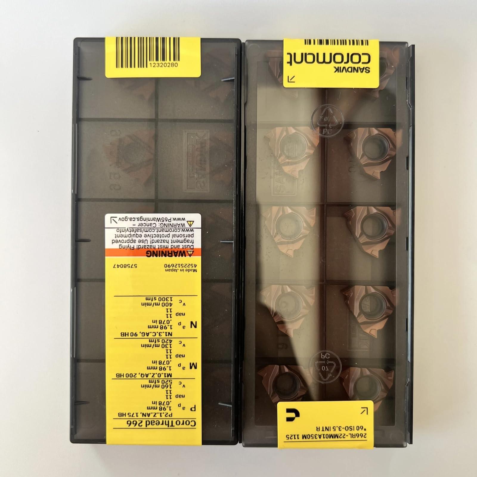 

Original Sandvik / 266RL-22MM01A350M 1125 CNC lathe carbide blade tool 10 Pcs