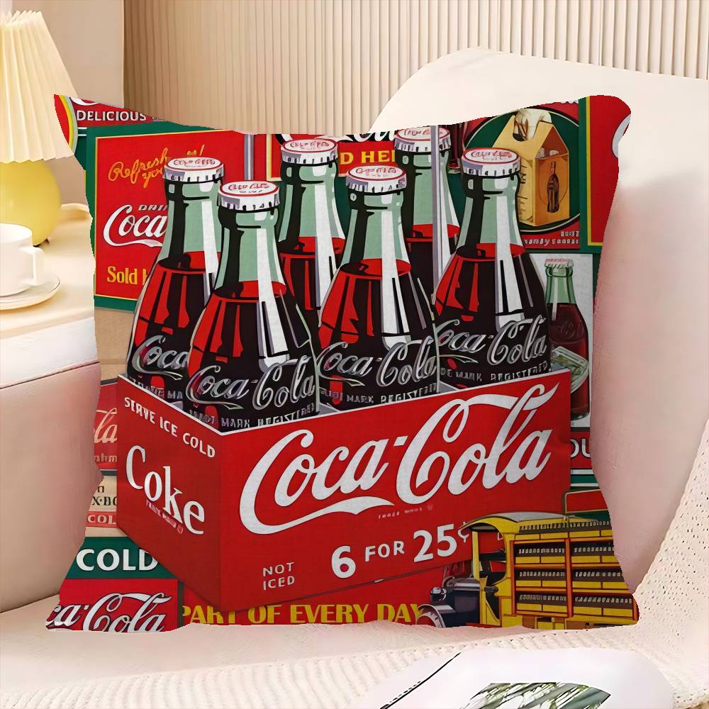 C-Coca Logo C-Colas Kissenbezug Für Schlafzimmer Zimmer Und Wohnzimmer Sofa Dekokissenbezug
