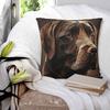 Geometric Choco A Chocolate Labrador Artwork Square Pillowcase Pillow Cover Cushion Comfort Throw Pillow for Home Bedroom