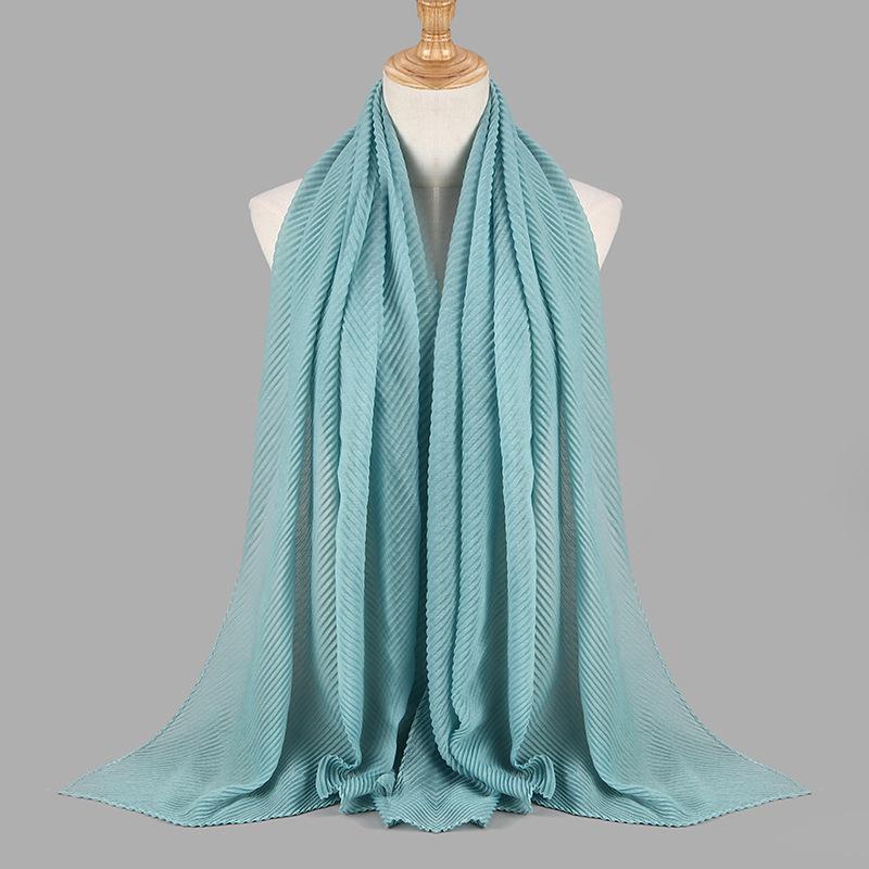 Women Plain Cotton Scarf Head Hijab Wrap Solid Full Cover-up Shawls Foulard Femme Headband Crinkle Muslim Hijabs Store 2024 NEW
