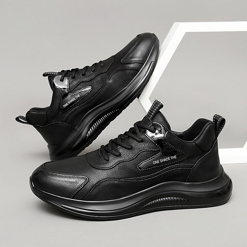 Fashion Casual Leather Shoes Men Outdoor Tennis Sneakers Lightweight Comfortable Lace Up Trainers Man Leisure Walk Treking Shoes
