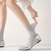 Summer Mid-calf Socks, Women's Loose-fitting Postpartum Socks, Sweat-absorbing and Odor-proof Boneless Pile Socks, Student Thin Pure Cotton Socks