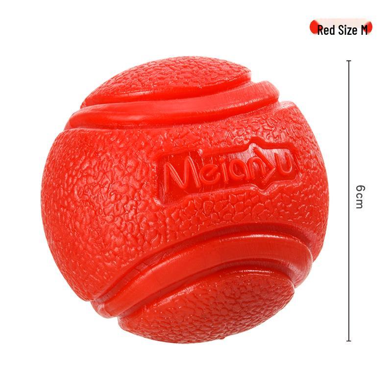 Meianju Dog Chew Ball: Durable Rubber Toy for Fetching and Biting