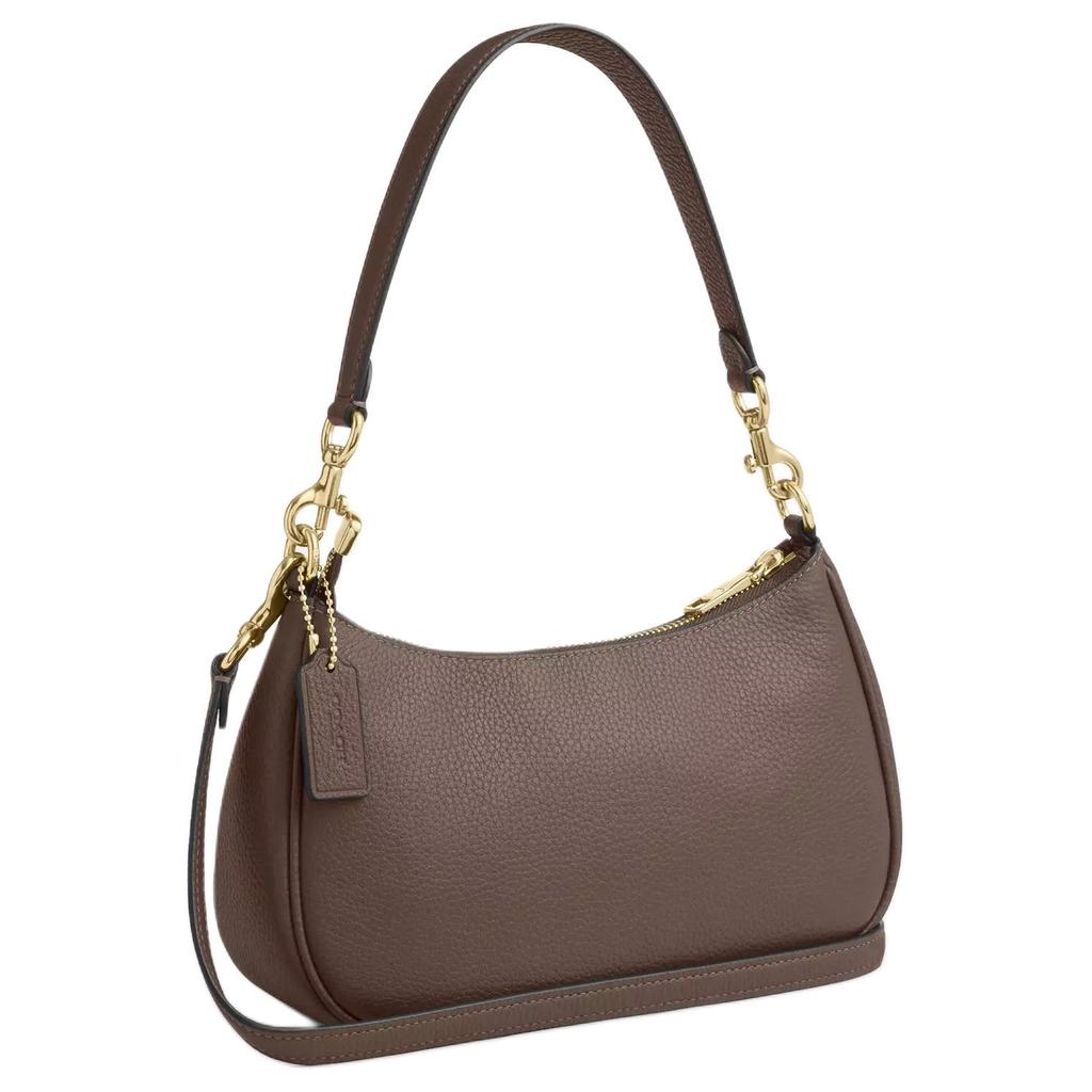 Coach Teri 24 Removable Shoulder Strap Star And Moon Decoration Hammered Leather Shoulder Bag Medium Women Shoulder Bag Brown CCZ99-IMV2R