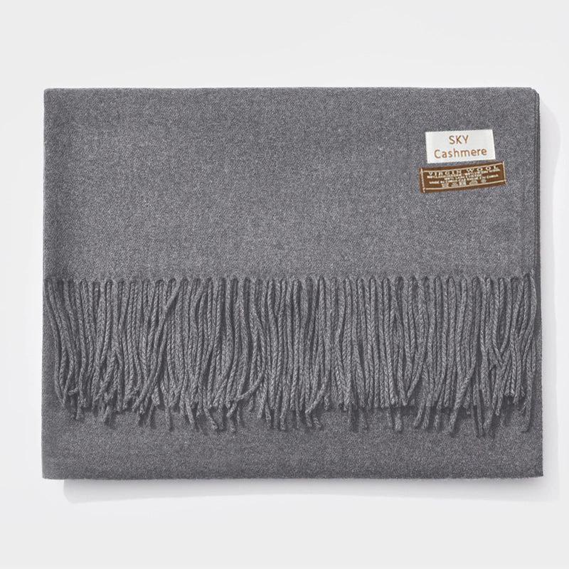 Unisex Thickened Imitation Cashmere Scarf: Warm, Versatile Shawl for Autumn & Winter 200cm