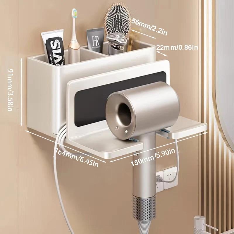 

Настенный органайзер для ванной комнаты для Dyson, подставка для фена, держатель для фена, стоячая полка для хранения, напольная подставка для фена