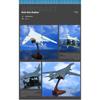 1/200 Scale TU-160 Long Range Strategic Bomber Model with Display Base Collection Ornaments Military Fan Gift Halloween Toys