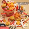 Role Play Baby Food Hamburger Toy Set with Storage