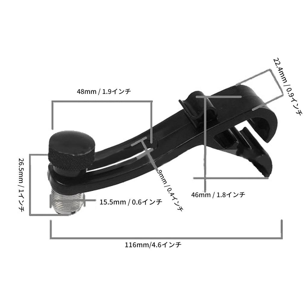Drum Microphone Fixed Clamp Set of Three Groove Adjustable for Musical Instruments and Drum Versatile Clips, Holders, 4, Shockproof, Points, Height,