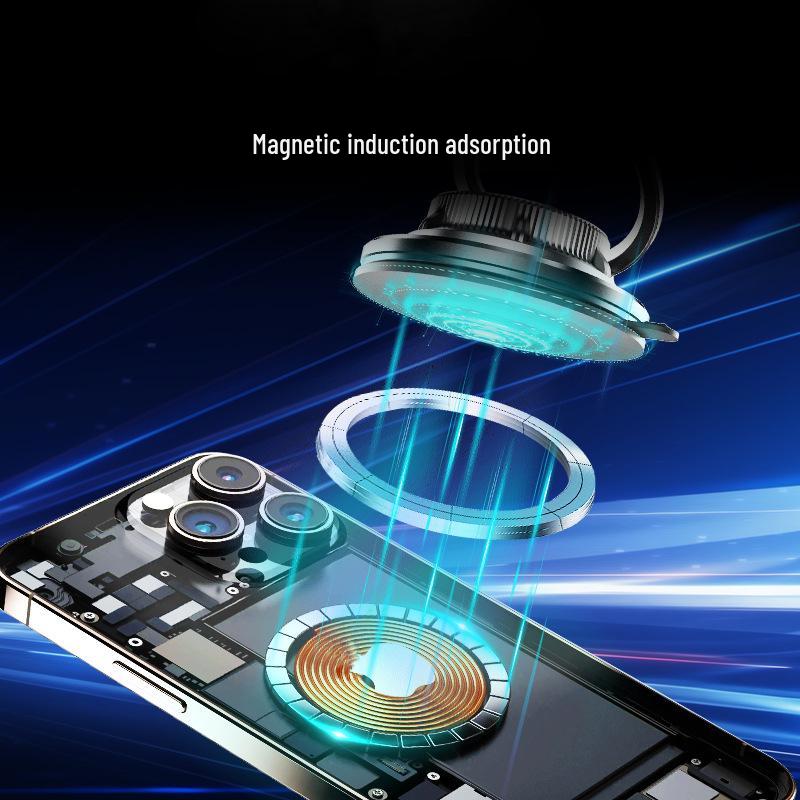 Magnetic 360° Foldable Wireless Car Charging Phone Stand