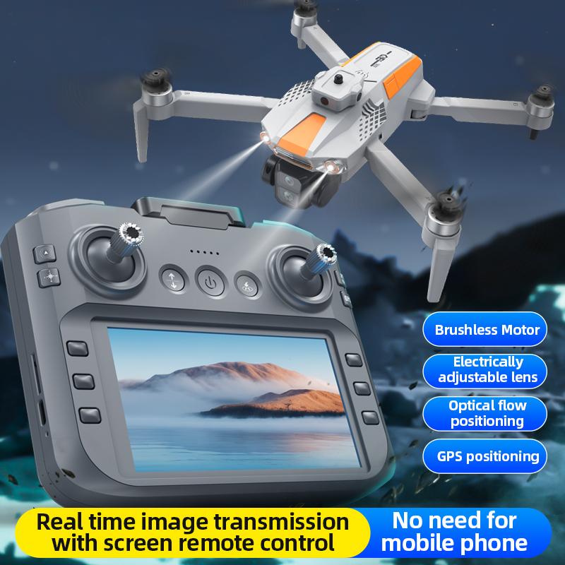 2025 New LF669 RC Drones Wide-angle 8K HD Professinal Duals Camera 4.5-inch Screen Remote Control 360° Obstacle Avoidance Quadcopter Toys