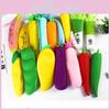 Étui à crayons mignon en silicone pour enfants Design de fruits et légumes Adorable sac de rangement de dessin animé