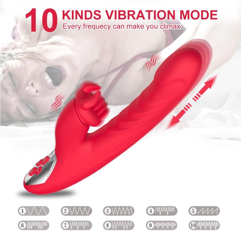 Aizhi Mei Lambo Vibrator: 10-Frequency Automatic Vibration & 3-Frequency Telescopic Female Pleaser