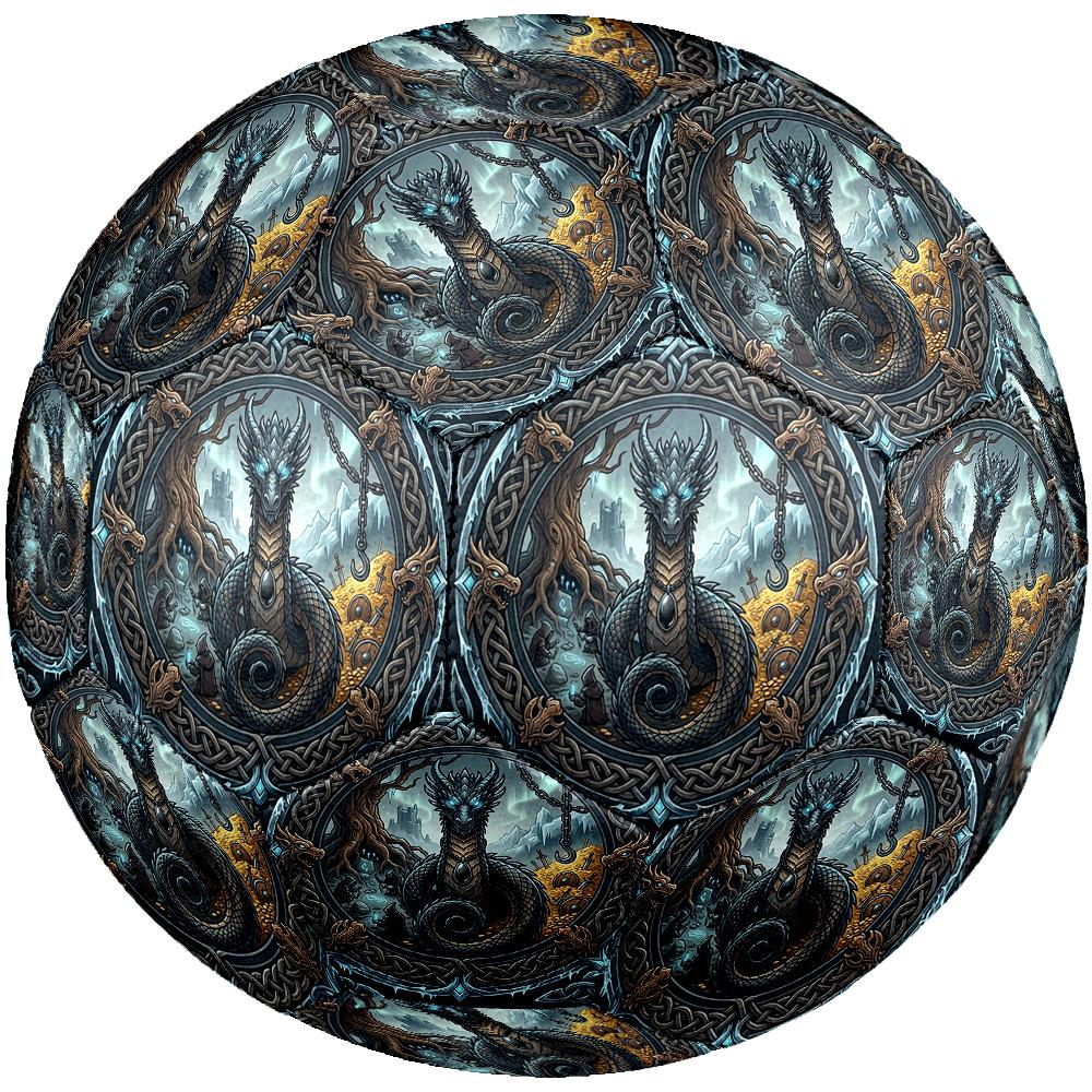 Dragons Lair Adventure Round Football Size 5 Adult Ball Suitable for Training Matches and Outdoor Team. разноцветный