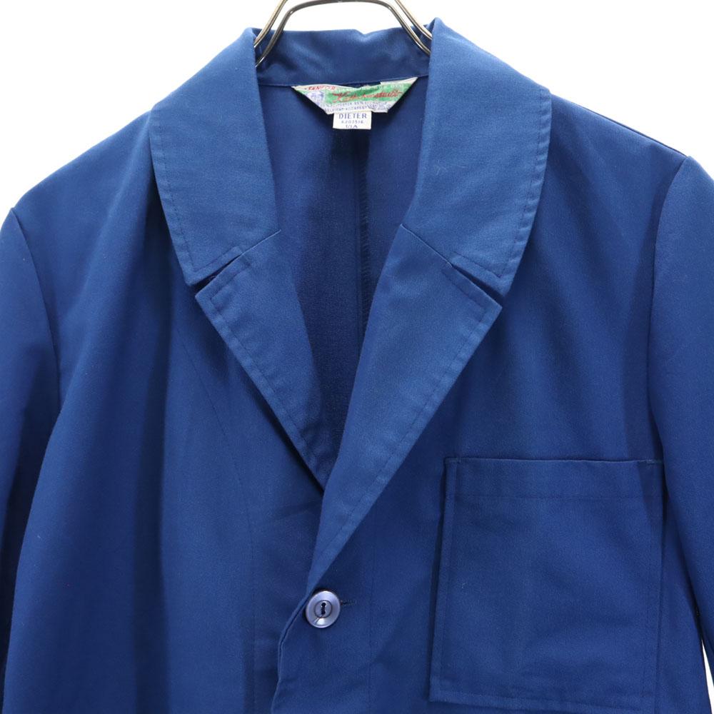 SANFOR 70s 80s Vintage Euro Work Coat 48 Blue Navy Blue Men's Used