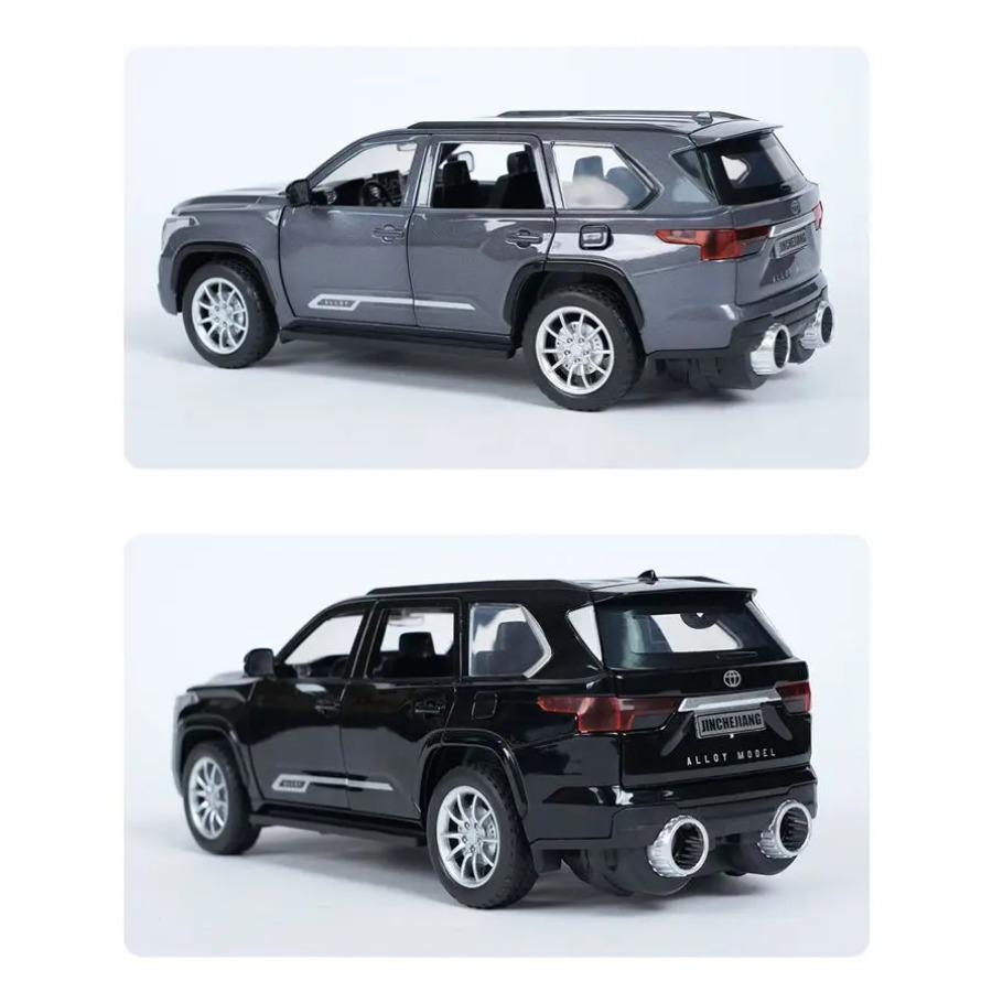 1/24 Toyota Sequoia SUV Simulation Alloy Car Model Diecast Metal Off-Road Vehicles Car Model Sound and Light Boys Toy for Children Gift