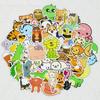 50Pcs Graffiti Sticker Waterproof Clear Printing DIY PVC Cute Cartoon Animal Pig Pattern Laptop Skateboard Decal Stationery Supplies