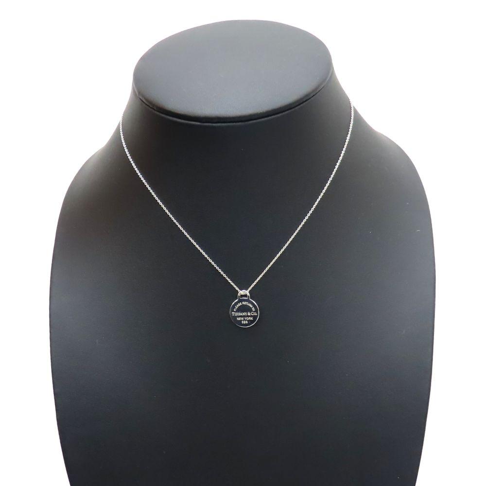 Used TIFFANY&Co. Necklace Return To Round Heart Silver925 4.0g Silver TIFFANY & Co. Blue Accessories