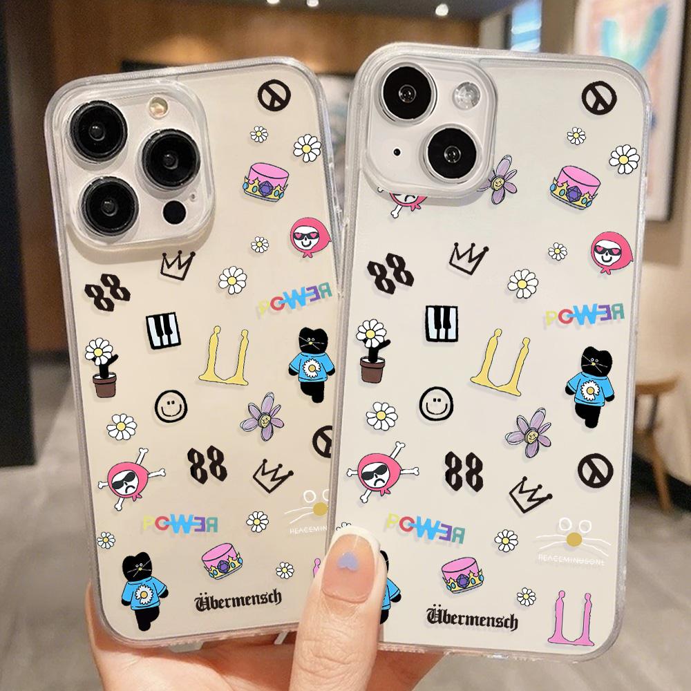 Acrylic Phone Case for iPhone 11 12 13 14 Pro 12 14 16 Pro Max for Samsung A16 A36 A56 S24 FE High-quality Painted Anti-fall Mobile Phone Case