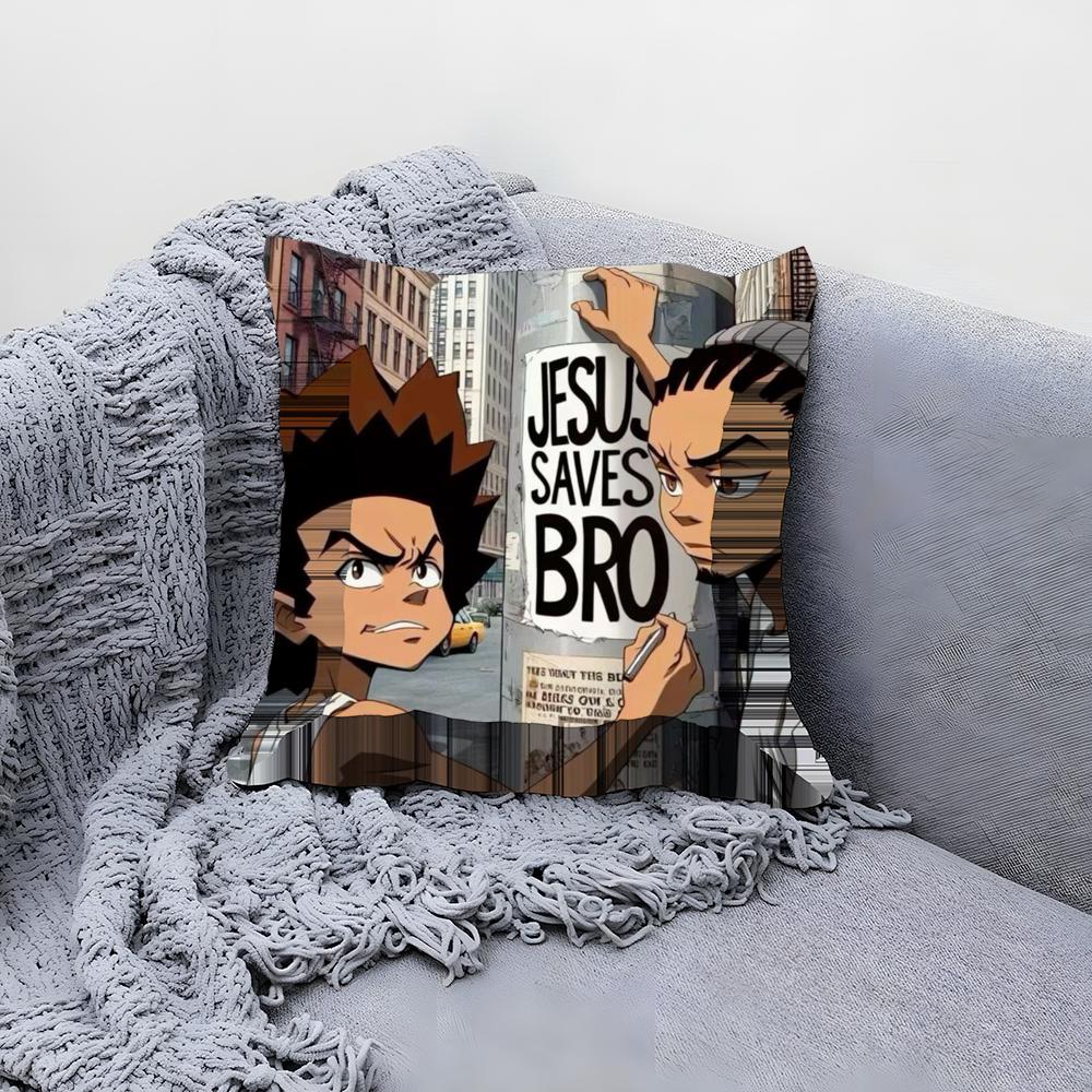 

Cartoon A-Boondocks Retro Cushion Cover Comfortable Reversible Pillow Cover Ideal for Car Sofa Bedroom & Beyond 45cmx45cm