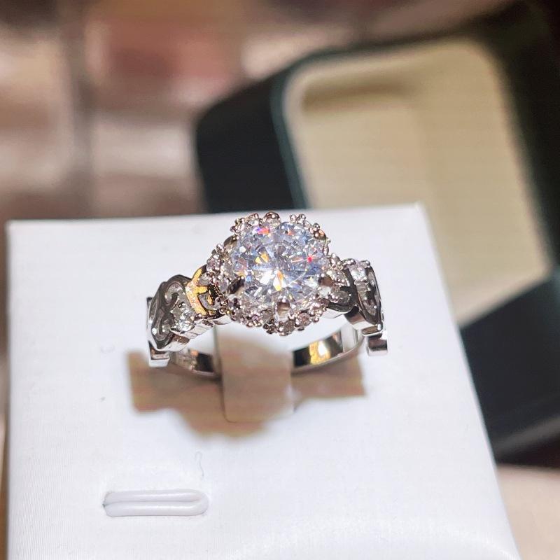 

Новое кольцо Micro Set AAA цирконовое покрытие настоящее полое золотое кольцо No. 6