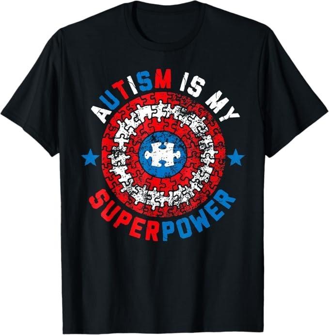 Autism is My Superpower Autism Awareness Autistic T-Shirt S разноцветный