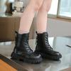 Fashionable New Comfortable Round Toe Thick Soled Riding Boots Popular in Autumn Winter Sweet Girl Baby Sports Mid Length Boots