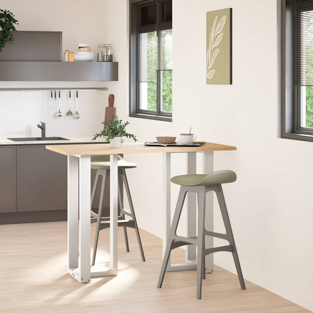 Vidaxl Nogi Do Stołu Barowego, 2 Szt., Białe, 50X35X(100-101) Cm, Stal