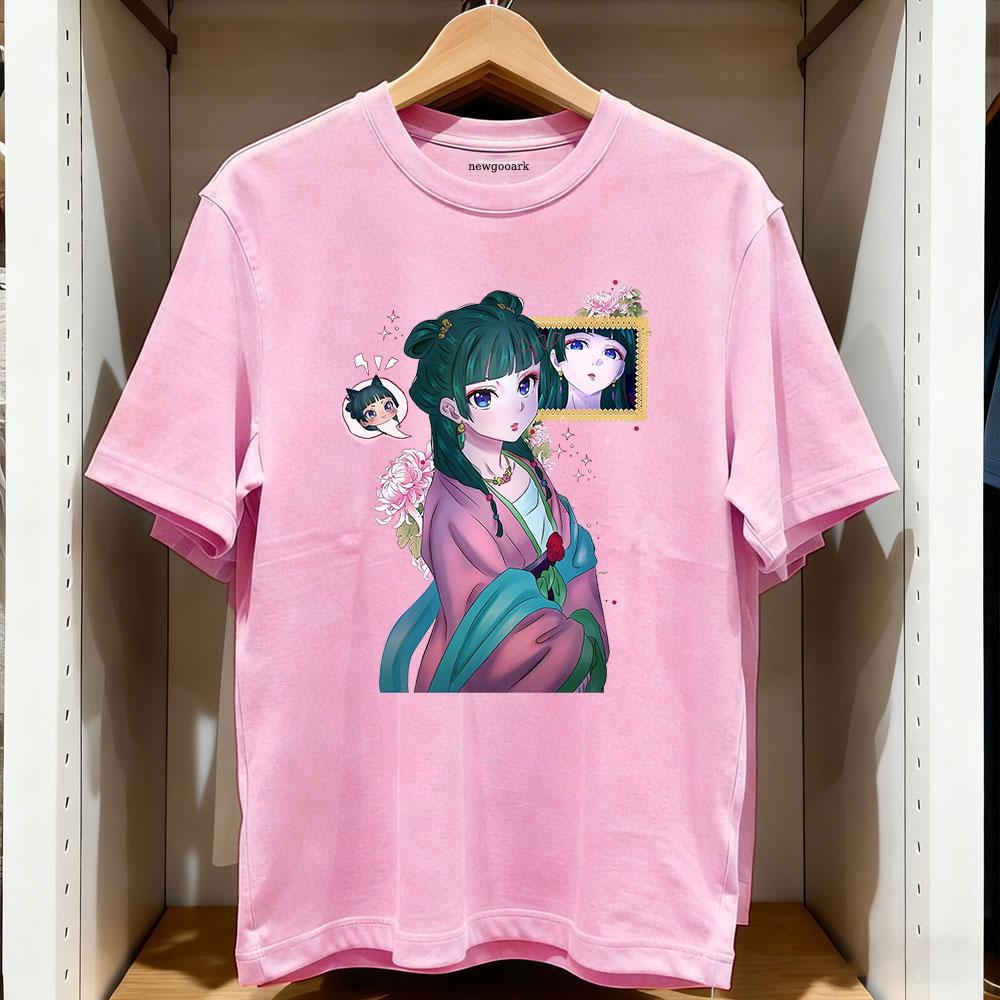 The Apothecary Diaries Maomao TShirt Harajuku Anime Women Unisex Vintage Printed Tshirt Cotton Oneck Adult Tops Tee